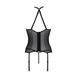 Корсет з пажами Passion SATARA CORSET S/M black, стрінги, мереживо, застібки спереду та ззаду SO8476 фото 4
