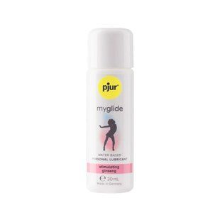 Возбуждающая смазка на водной основе pjur myglide 30 мл, с женьшенем, тепло+покалывание PJ10550 фото
