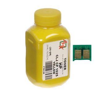 Тонер + чип AHK для HP CLJ CP1025 бутль 35 г Yellow (1500128) 2794233822 фото