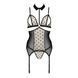 Корсет з відкритими грудьми Passion DOMINICA CORSET XXL/XXXL beige, пажі для панчіх, стрінги SO8432 фото 3