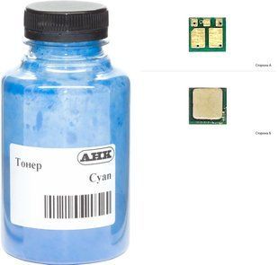 Тонер + чип АНК для HP CLJ M180/181 бутль 35г Cyan (1505183) 2794233777 фото