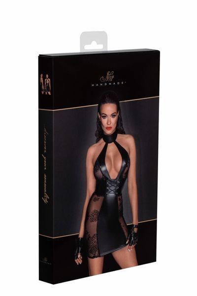 Платье Noir Handmade F238 Short tulle dress with powerwetlook inserts, XXL SX0131 фото