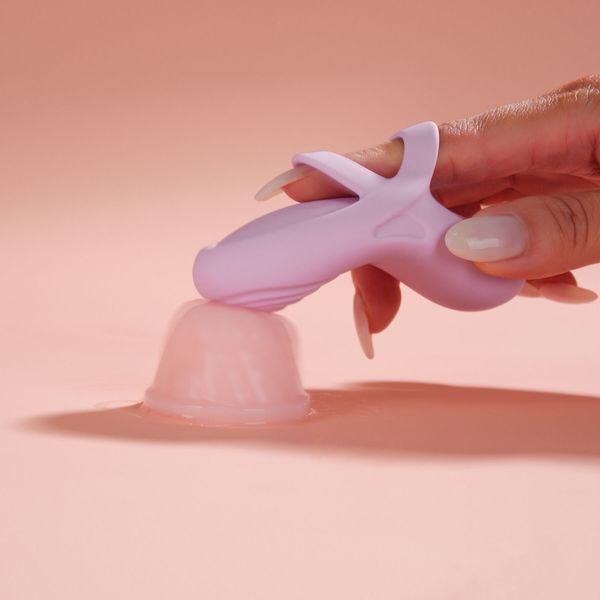 Смарт-вібратор для клітора Svakom Echo 2 Pink Lilac, підігрів до 38 &deg;C, знімна насадка на палець SX2449 фото