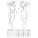 Корсет-сорочка с пажами Passion PALOMA CORSET L/XL, white, трусики, полупрозрачный EL13301 фото 3