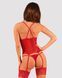 Прозорий корсет Obsessive Lacelove corset XS/S Red, мереживо, підв&rsquo;язки для панчіх SO8649 фото 7