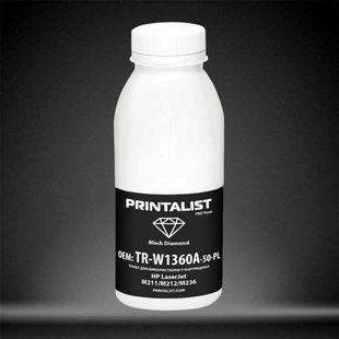 Тонер PRINTALIST для HP LJ M211/M212/M236 бутль 50г Black (TR-W1360A-50-PL) 2835011184 фото