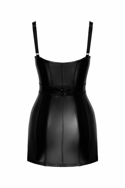 Сукня Noir Handmade F320 Starlet, XL, під латекс, міні, блискавка по всій довжині, кільце на поясі SX0354 фото